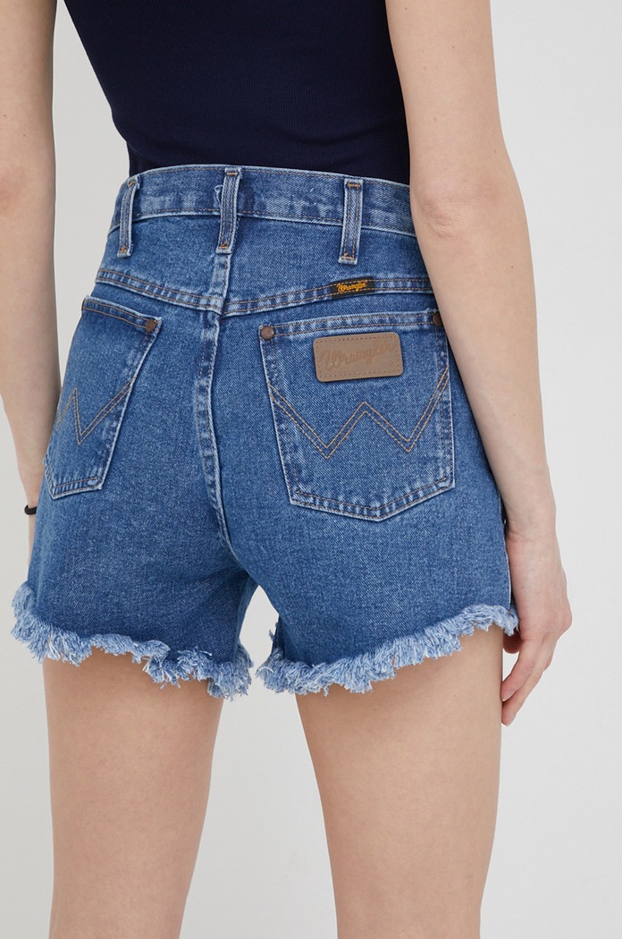 Odzież Wrangler szorty jeansowe W23KY5X8E niebieski