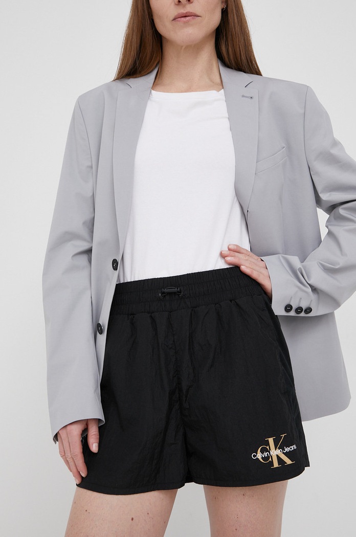 Σορτς Calvin Klein Jeans στάμπα μαύρο J20J218046.PPYY