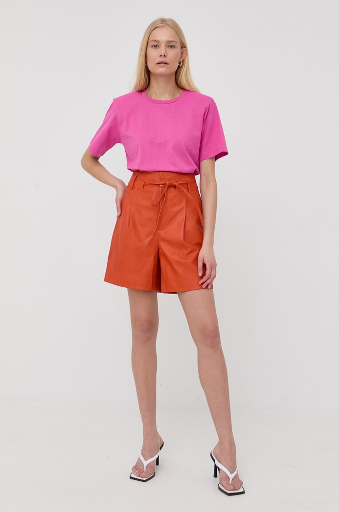 Gestuz pantaloni scurti de piele 10906099 portocaliu SS22