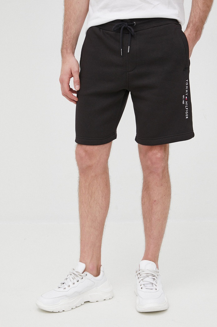 Tommy Hilfiger rövidnadrág sima fekete MW0MW22198.PPYY
