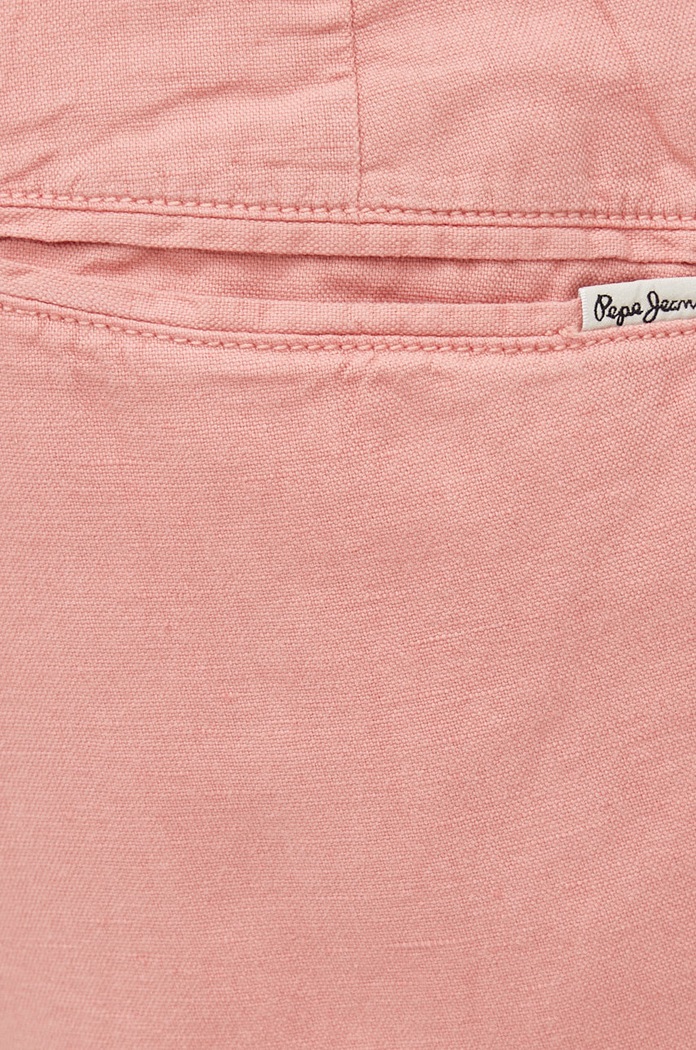 Šortky s příměsí lnu Pepe Jeans Arkin Short Linen PM800913.370 růžová