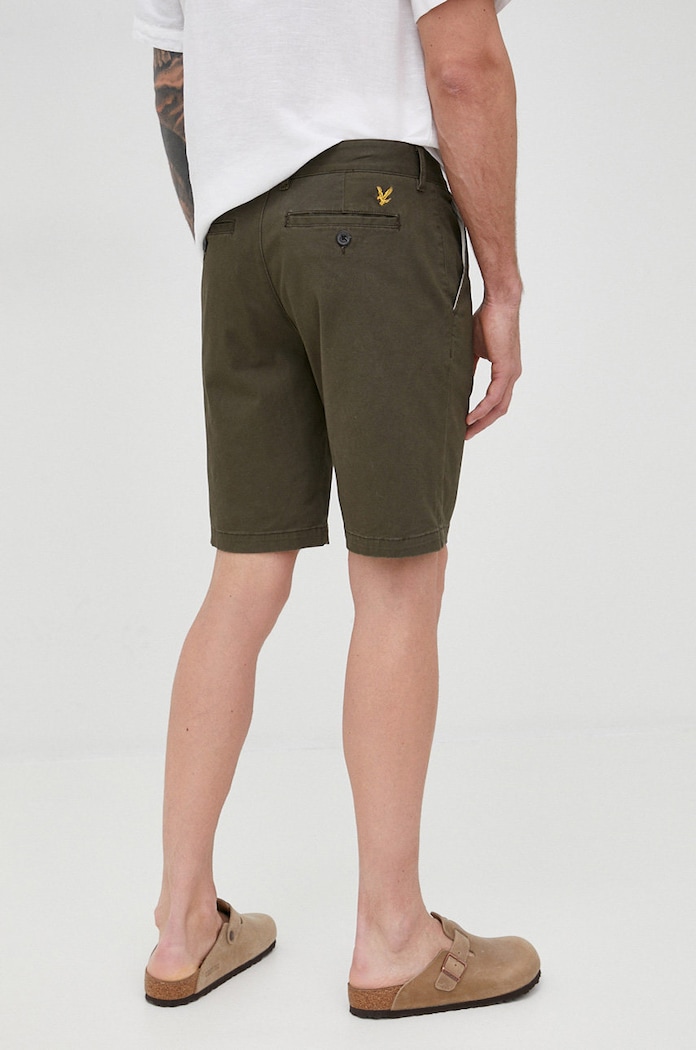 Šortky Lyle & Scott s elastanom zelená SH800VC.W485