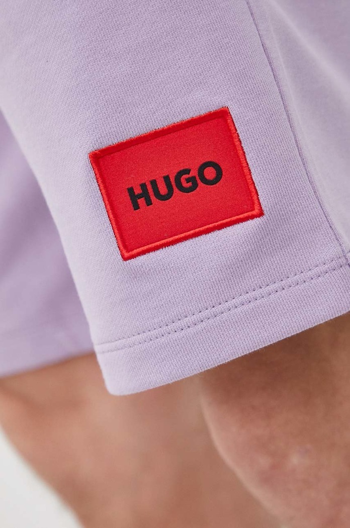 HUGO teplákové šortky pánske bavlnené Diz222 50466196 fialová