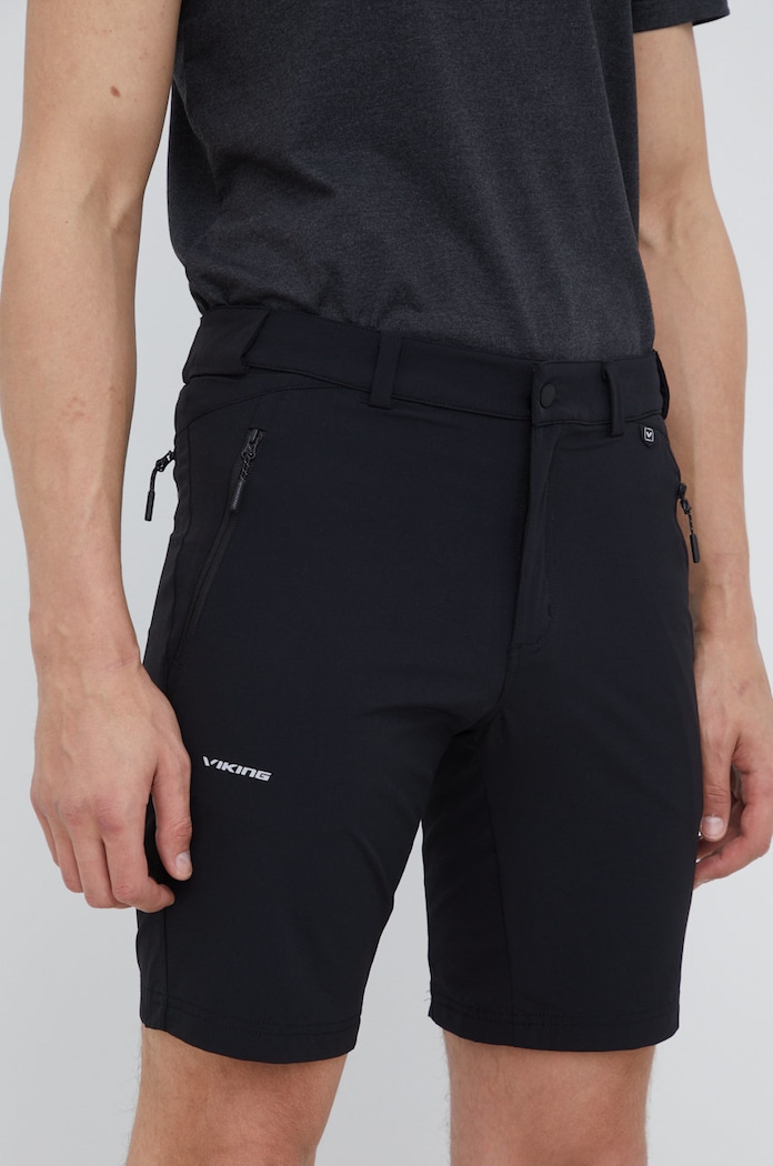 Viking pantaloni scurți de trekking bărbați Expander panza negru 800.24.2309