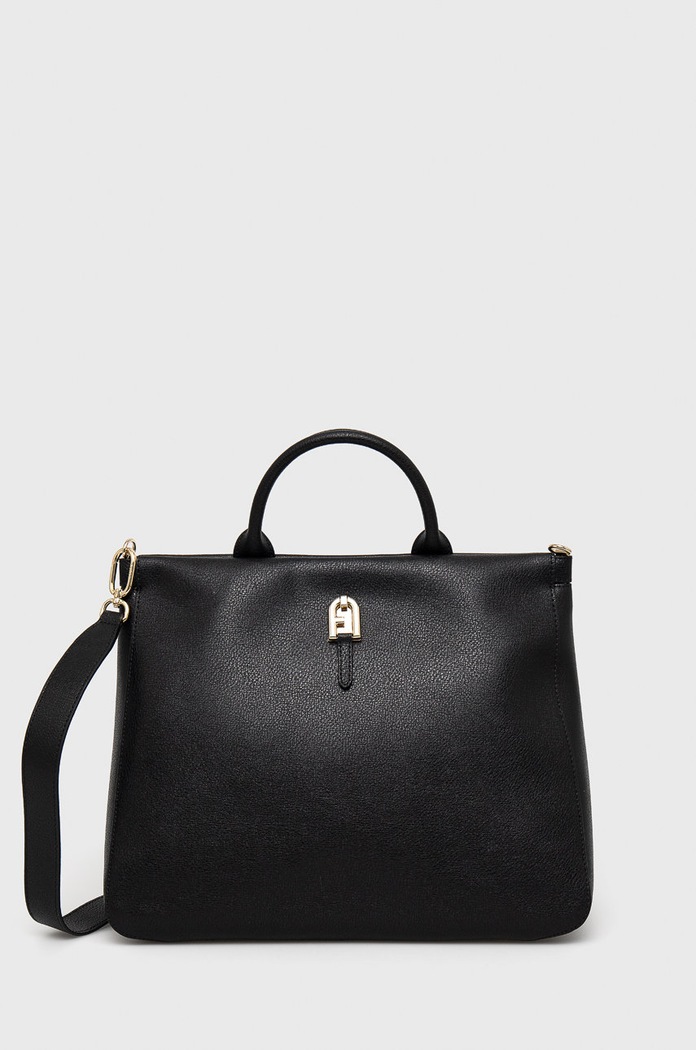 Furla Torebka skórzana Palazzo skóra licowa czarny WB00361.AX0732.O6000