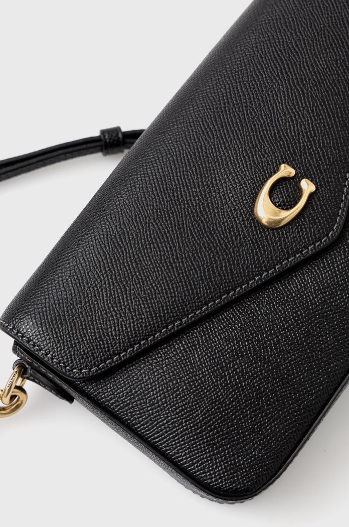 Coach poseta de piele negru C8439