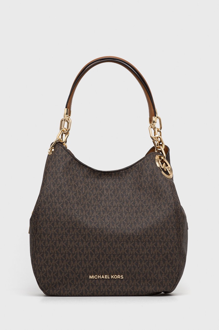 Τσάντα MICHAEL Michael Kors απομίμηση λείου δέρματος καφέ 30T9G0LE3B