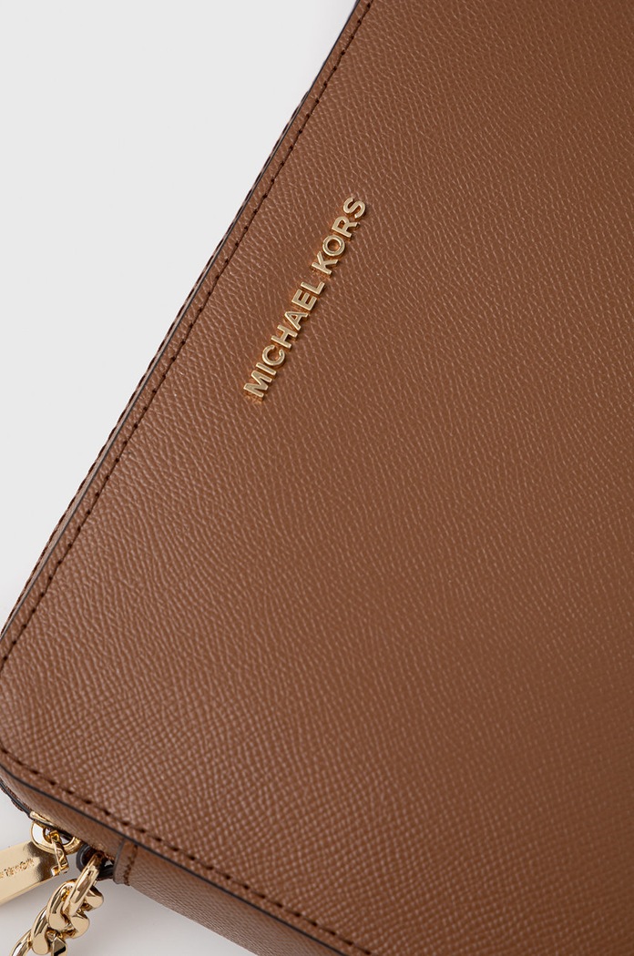 Kožená kabelka MICHAEL Michael Kors hnědá 32S4GTVC3L