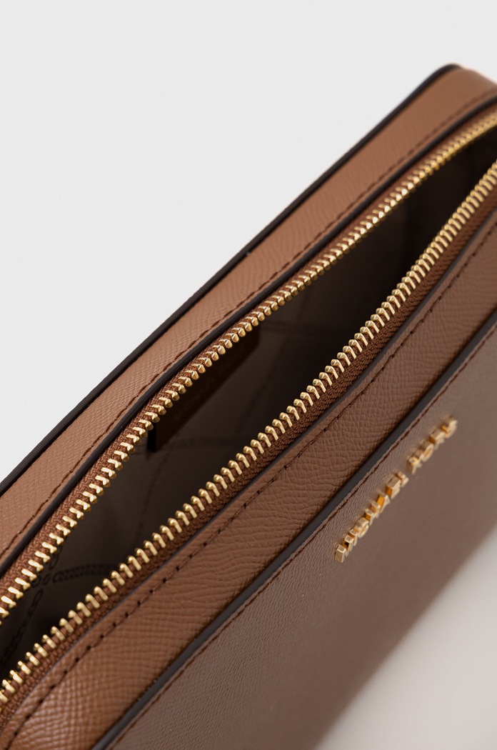 Kožená kabelka MICHAEL Michael Kors 32S4GTVC3L hnědá