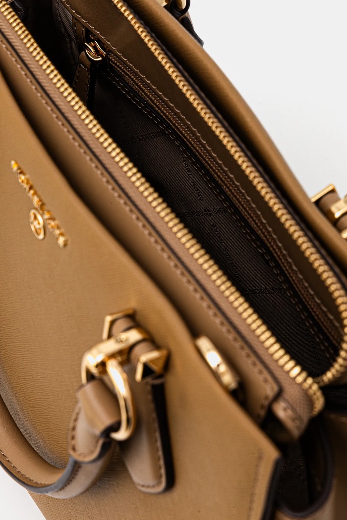 MICHAEL Michael Kors torebka skórzana 30S2G6AS2L beżowy