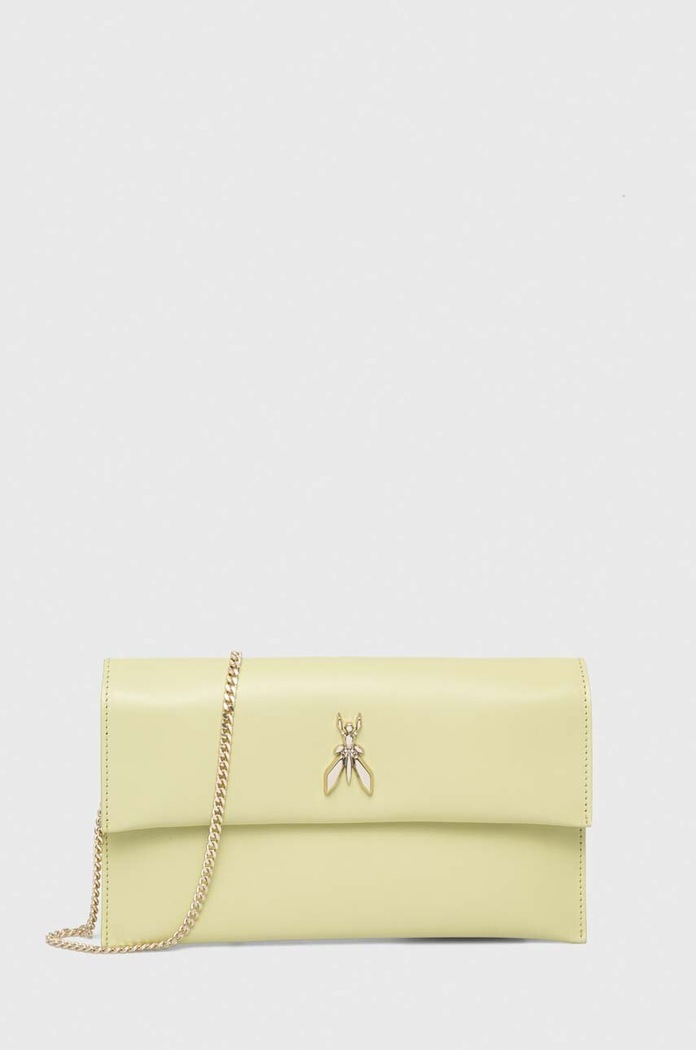 Patrizia Pepe clutch γυναικεία δερμάτινη λείο δέρμα πράσινο CB5460.L011