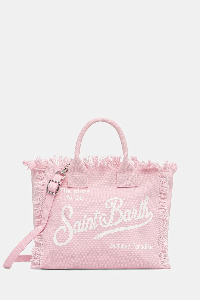 MC2 Saint Barth tote Γυναικεία από βαμβάκι ροζ COL0001