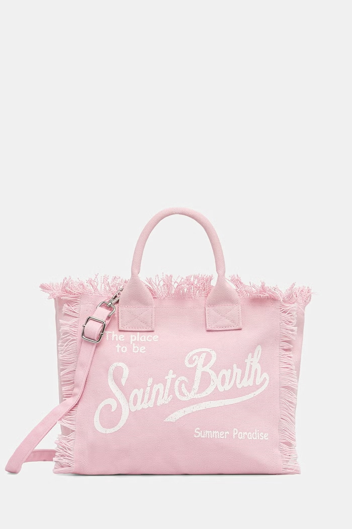 MC2 Saint Barth tote Γυναικεία από βαμβάκι ροζ COL0001