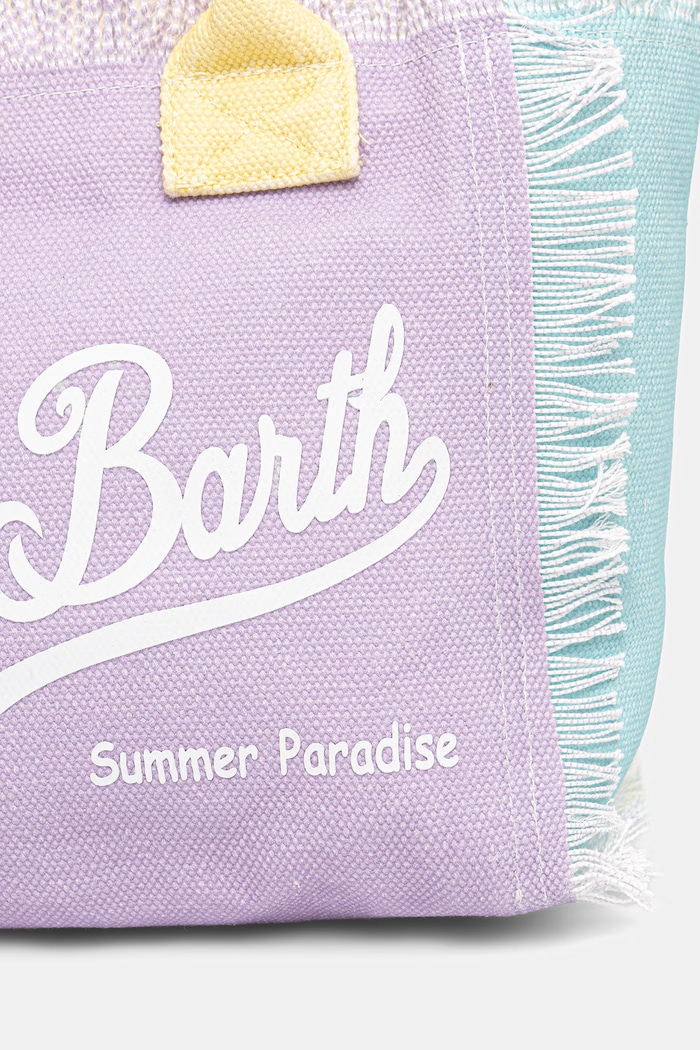 MC2 Saint Barth tote bag pentru femei din bumbac COL0001 violet
