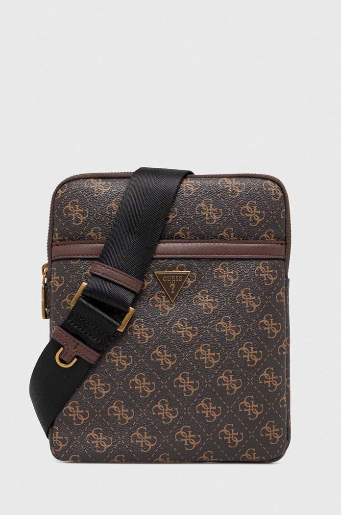 Σακίδιο Guess απομίμηση λείου δέρματος καφέ HMEVZL.P2223