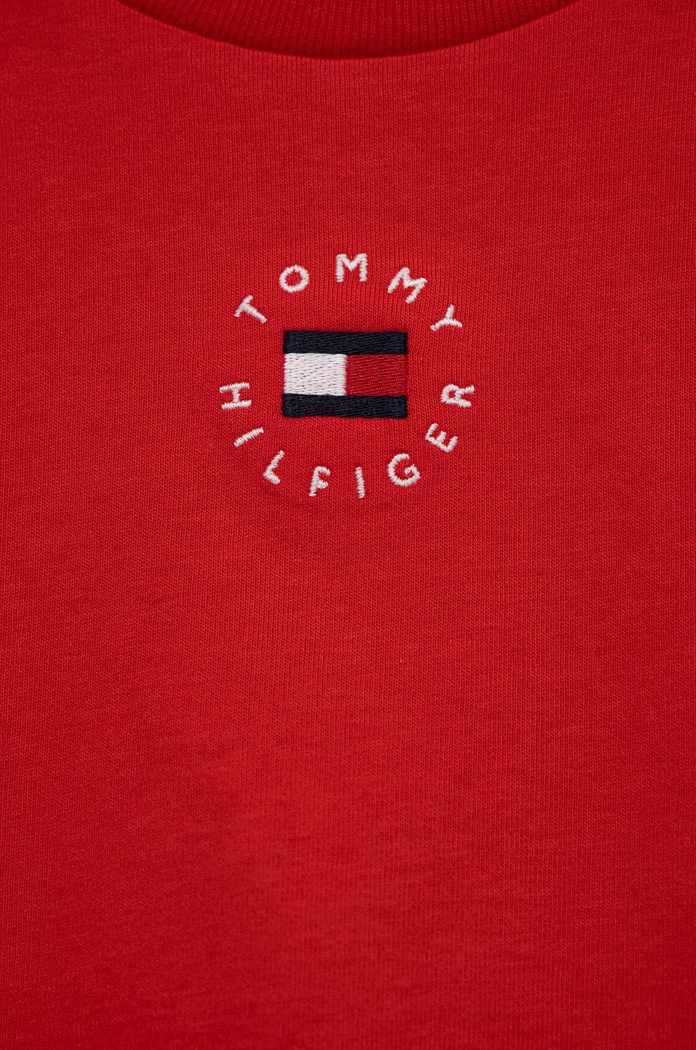 CHLAPEC Dětské bavlněné tričko Tommy Hilfiger KS0KS00240.PPYY červená