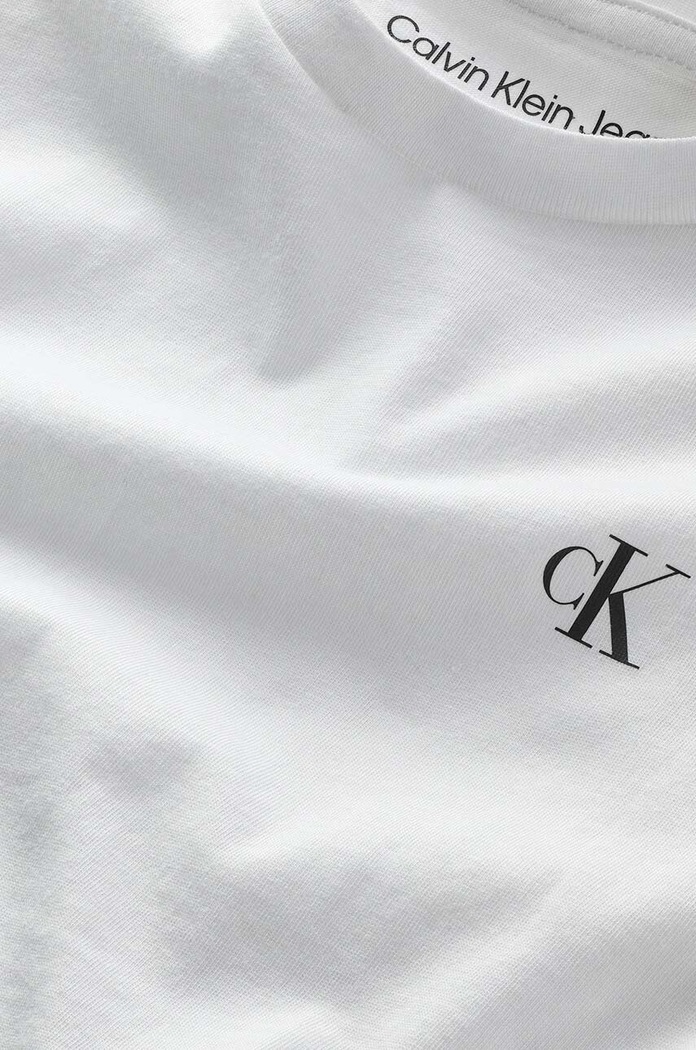 Αγορίστικα Παιδικό βαμβακερό μπλουζάκι Calvin Klein Jeans IB0IB01093.PPYY γκρί
