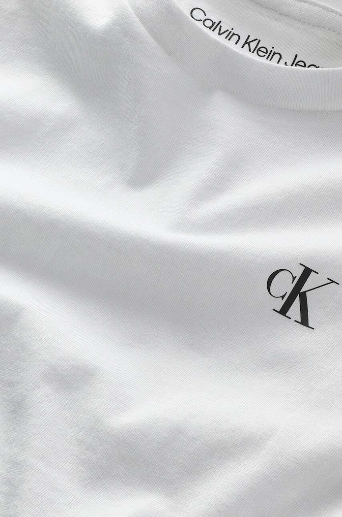 Αγορίστικα Παιδικό βαμβακερό μπλουζάκι Calvin Klein Jeans IB0IB01093.PPYY γκρί