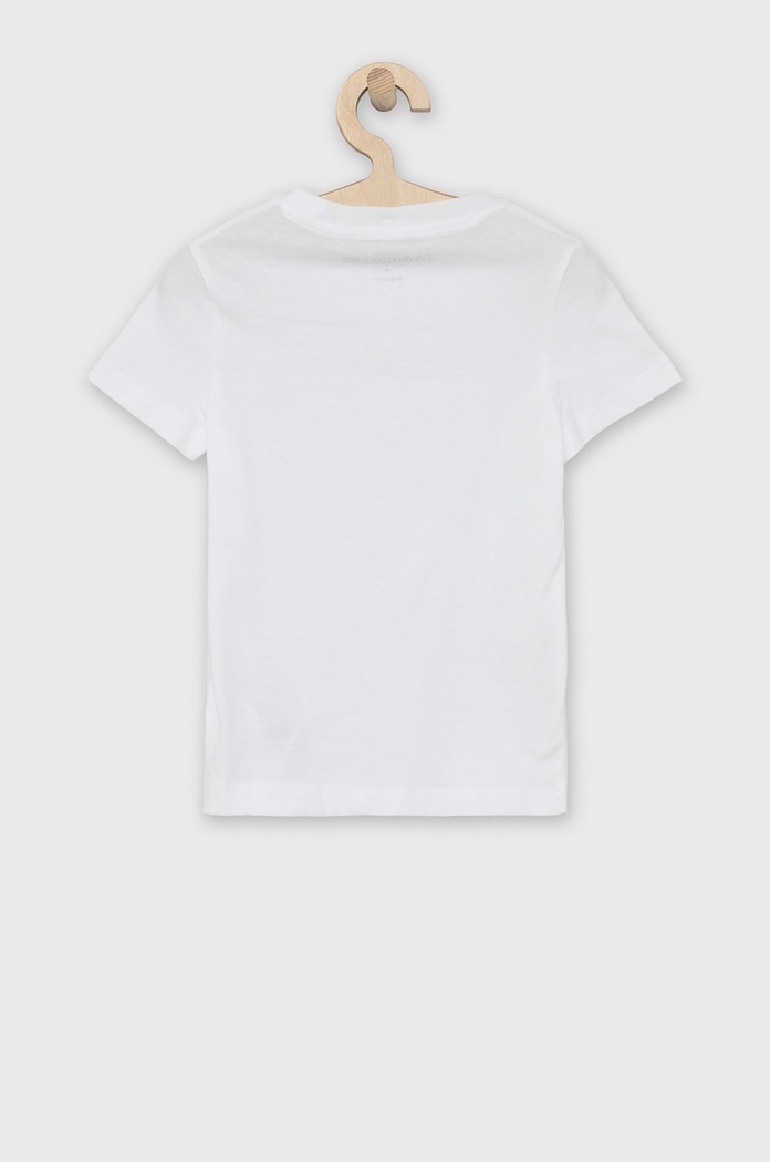 Παιδικό βαμβακερό μπλουζάκι Calvin Klein Jeans IB0IB01093.PPYY γκρί