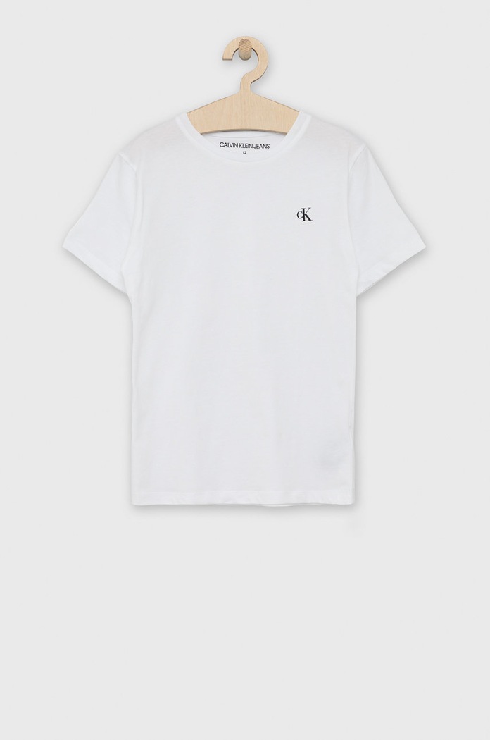 CHLAPEC Dětské bavlněné tričko Calvin Klein Jeans IB0IB01093.PPYY černá