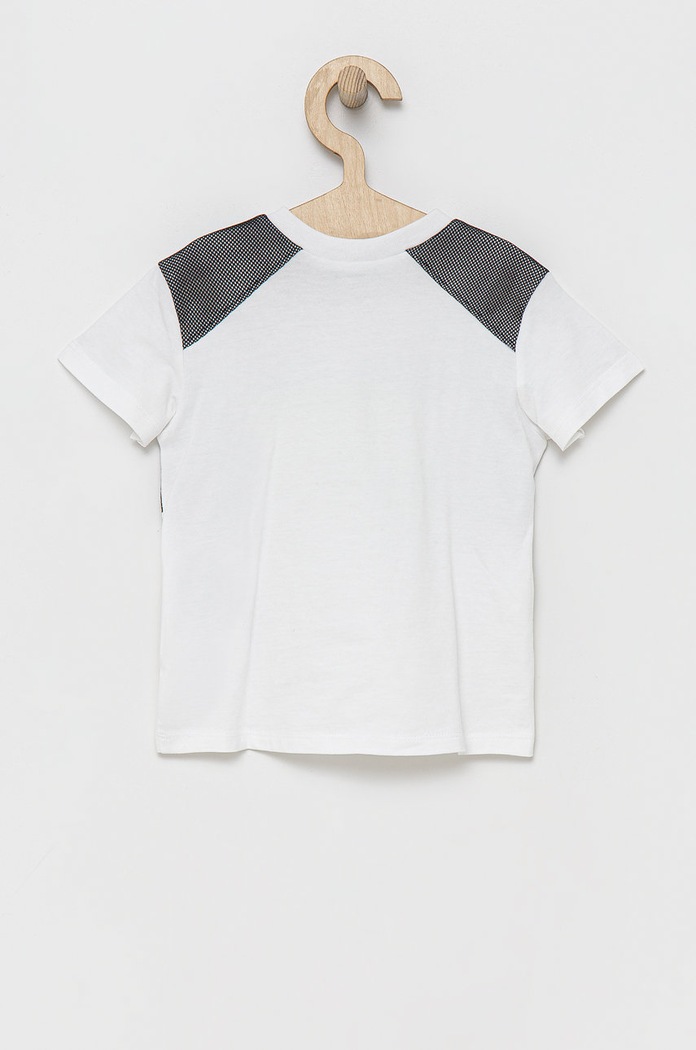 Παιδικό βαμβακερό μπλουζάκι United Colors of Benetton 3096G100Q.P λευκό SS22