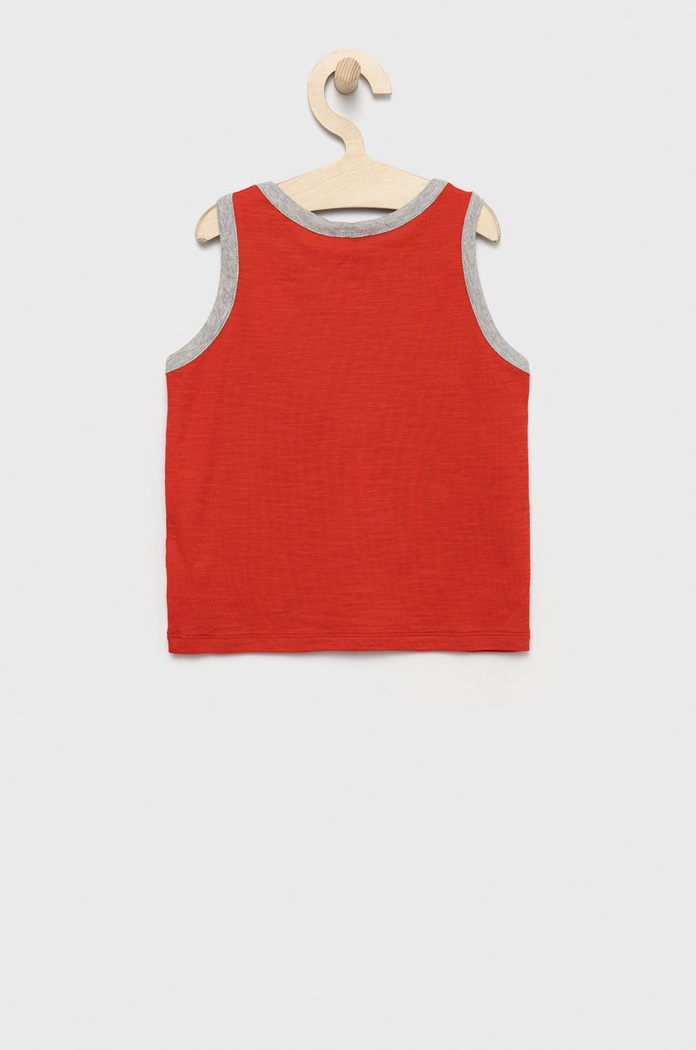 United Colors of Benetton top bawełniany dziecięcy 3BVXGH009.P czerwony SS22