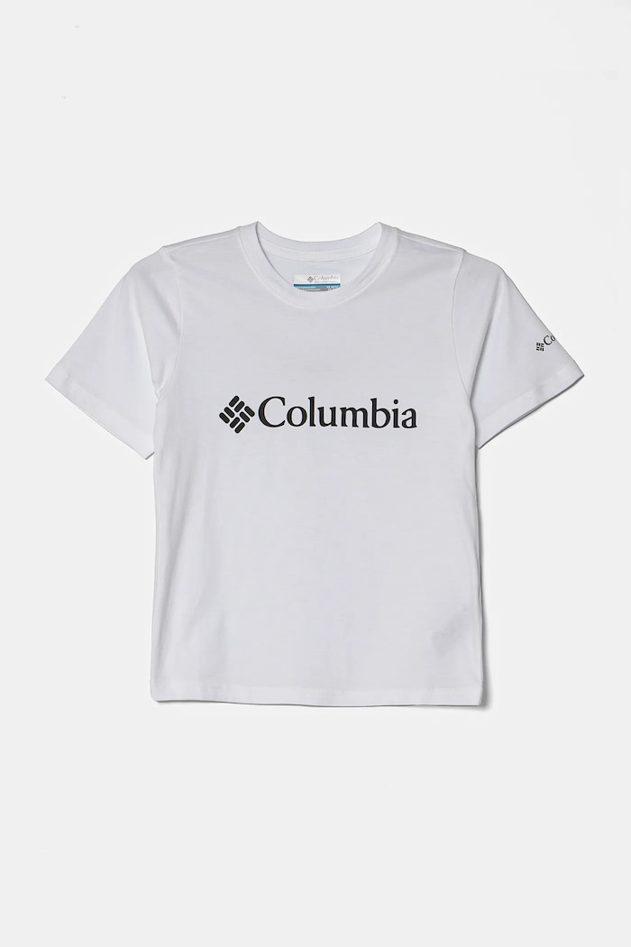 Columbia t-shirt bawełniany dziecięcy nadruk biały 1989781