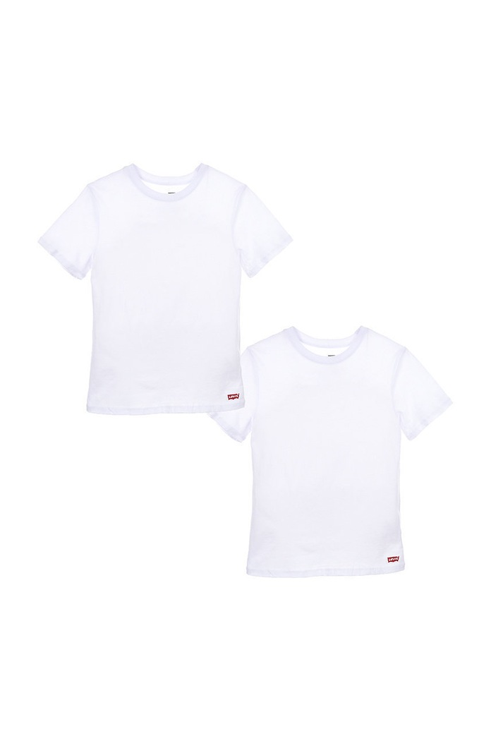 Dječja majica kratkih rukava Levi's okrugli bijela 9L0044.B