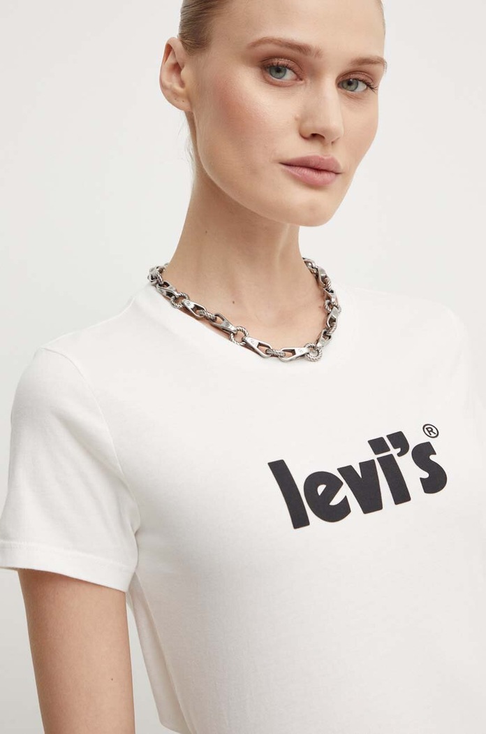 Bavlněné tričko Levi's bílá 17369.1755