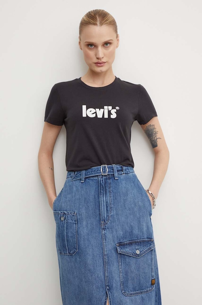 Levi's tricou din bumbac negru 17369.1756