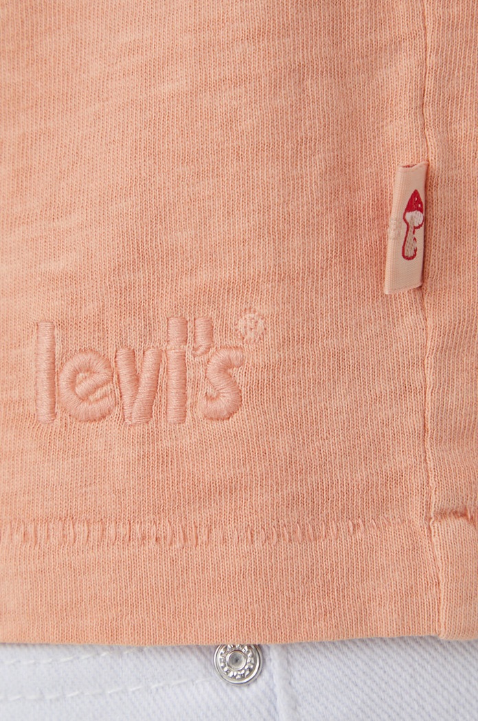 Levi's t-shirt bawełniany pomarańczowy A1712.0010