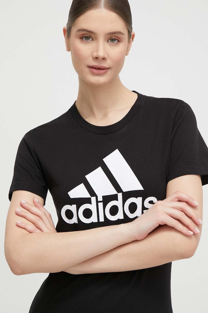 Pamučna majica adidas GL0722 pamuk crna GL0722