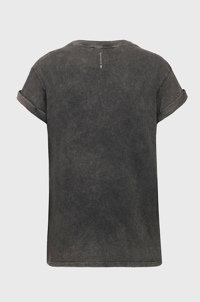 Bavlněné tričko AllSaints šedá WM275S