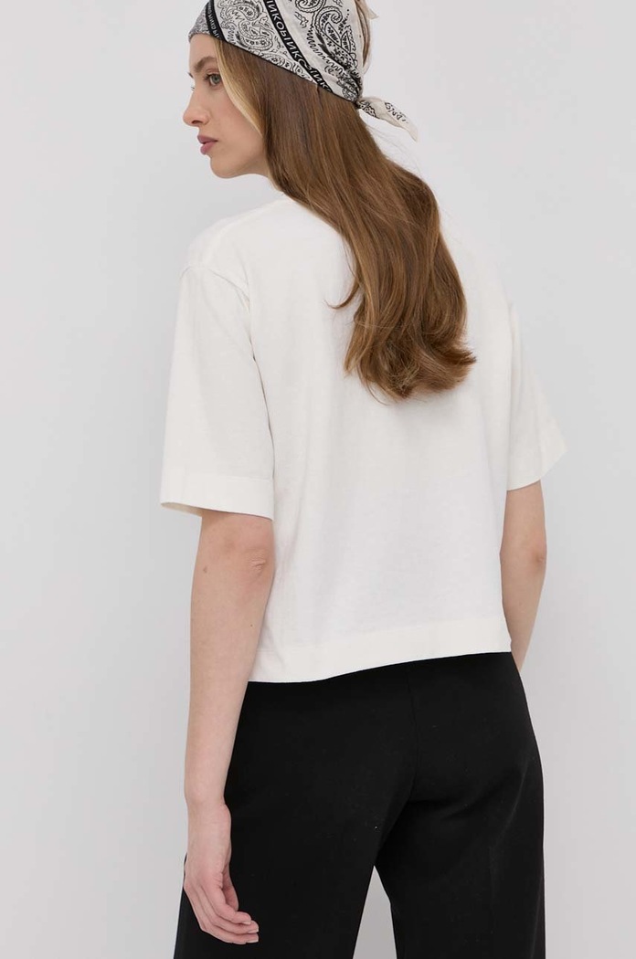 Oblečení Bavlněné tričko The Kooples FTSC24020K béžová