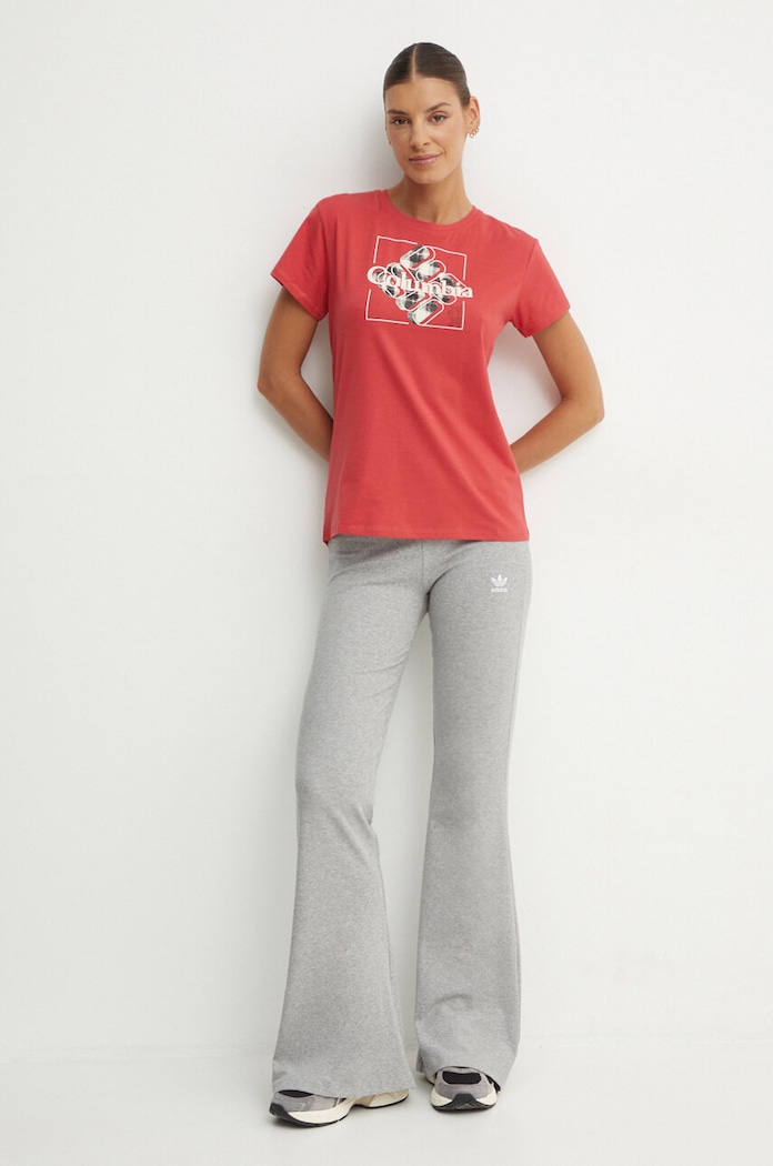 Columbia sportos póló Sun Trek SS Graphic 1931753. piros AW24