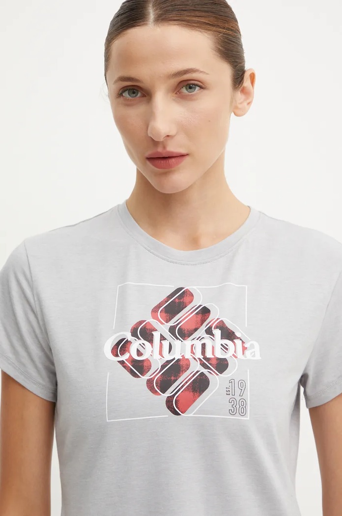 T-shirt sportowy Sun Trek SS Graphic Columbia 1931753. szary