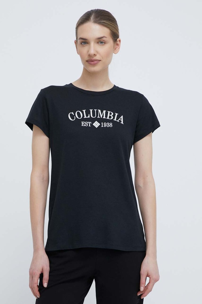 Columbia t-shirt Trek nyomtatásos fekete 1992134