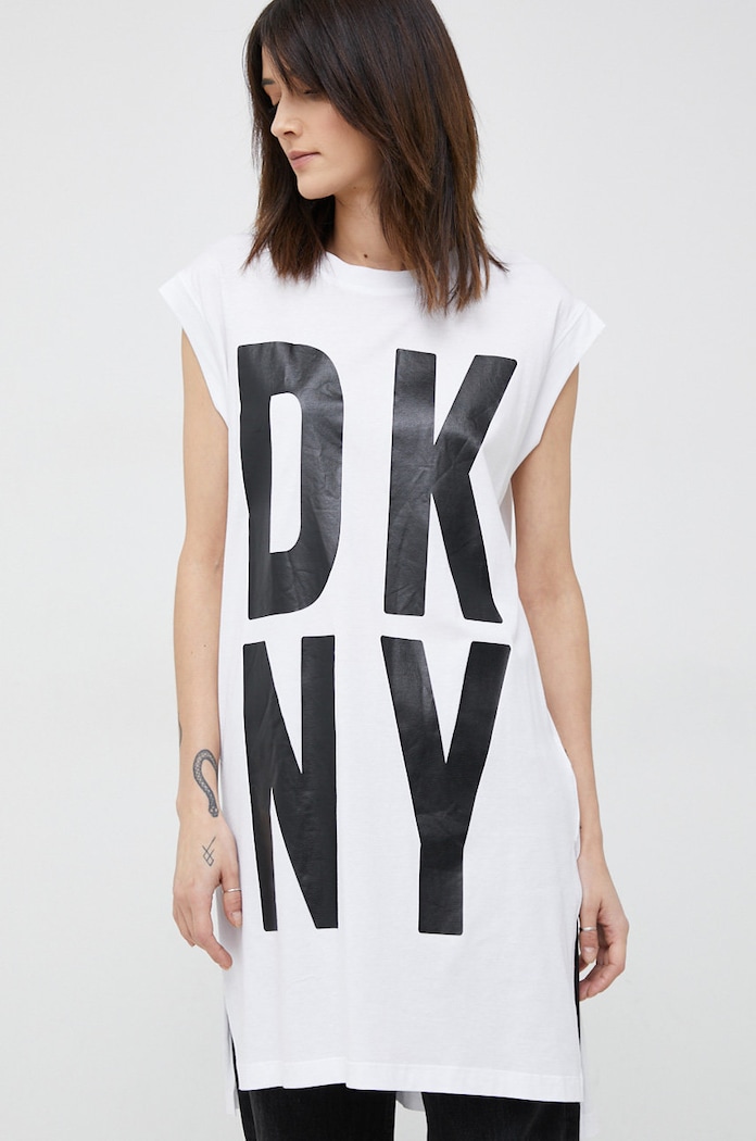Kratka majica Dkny P1RHRB2M bela SS23