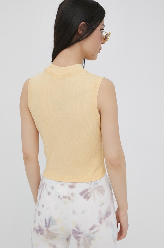 Îmbrăcăminte Roxy top din bumbac ERJKT03763 galben