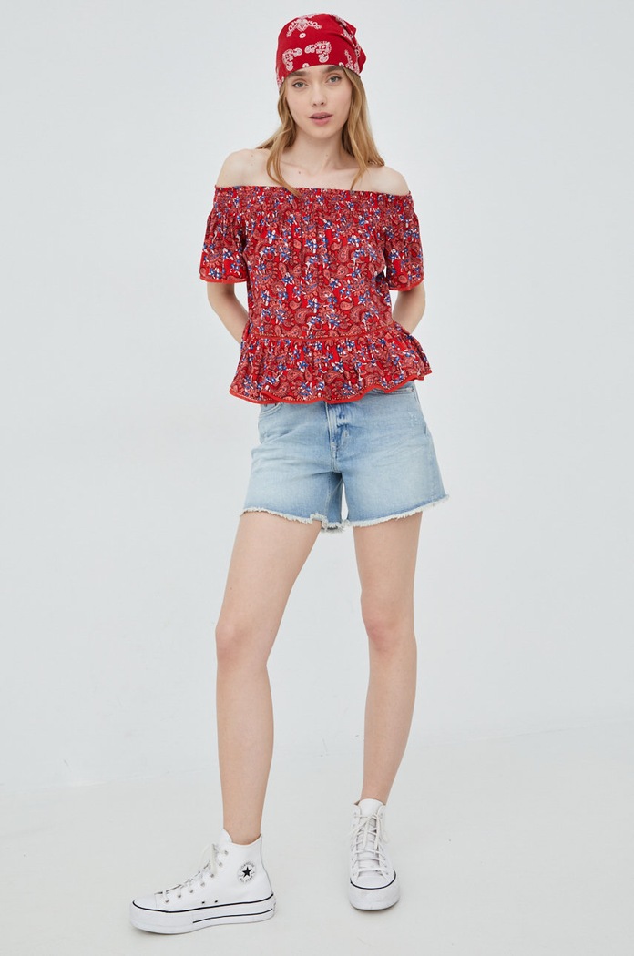 Halenka Superdry W6011292A.6XA červená SS22