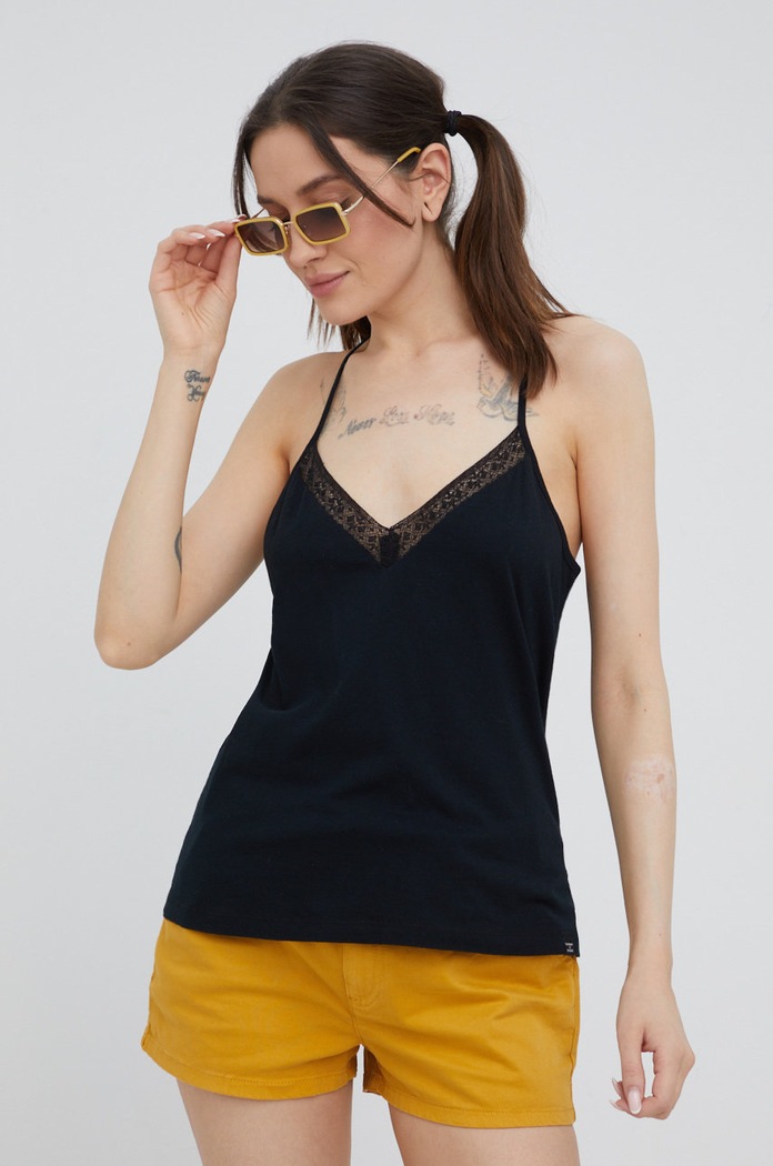 Top Superdry V výstřih černá W6011242A.02A