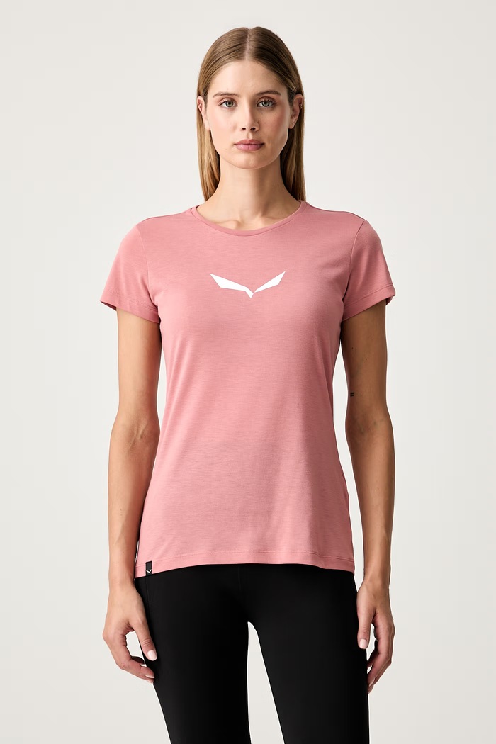 Salewa T-shirt trekkingowy damski Solid Dry różowy 00.0000027019