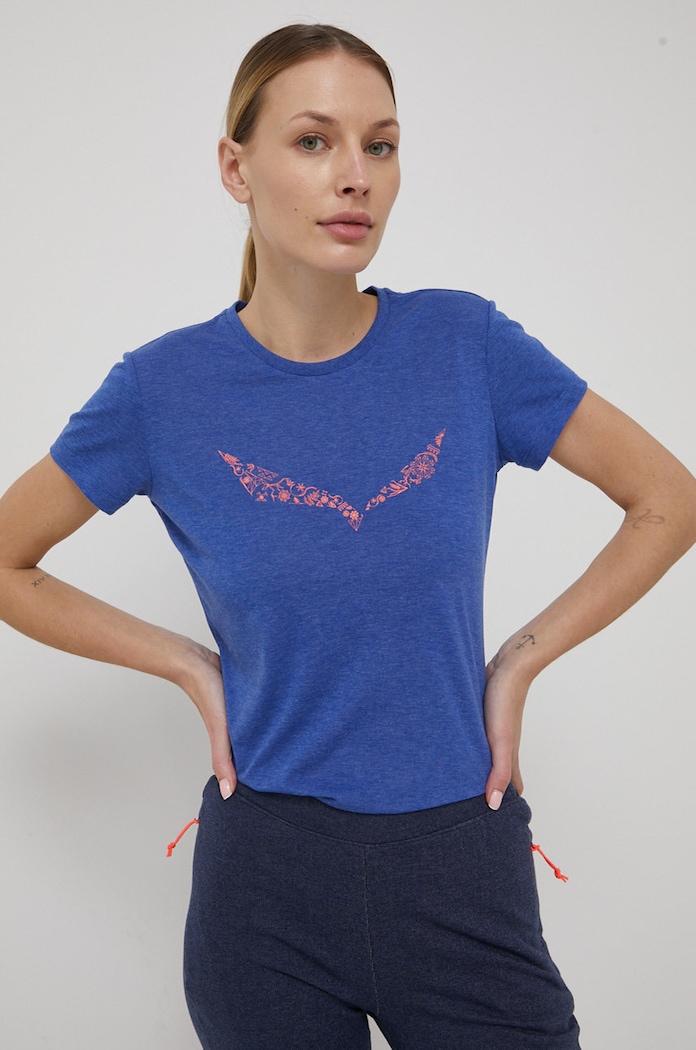 Salewa tricou sport Solidlogo print albastru 00.0000027019