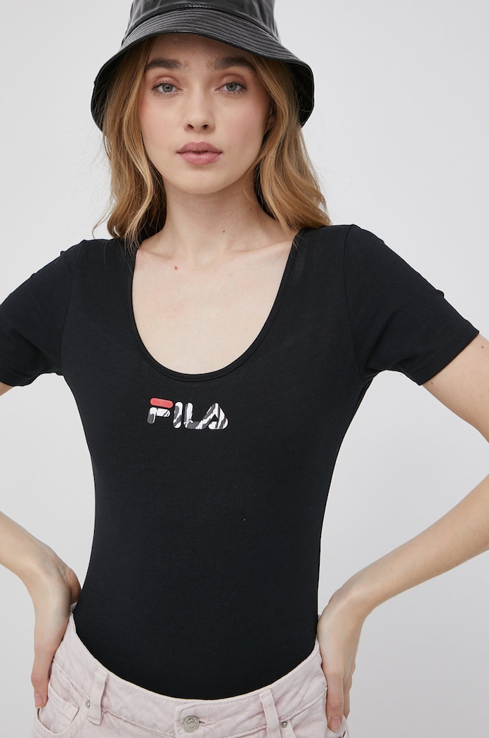 Μπλουζάκι Fila FAW0137 μαύρο
