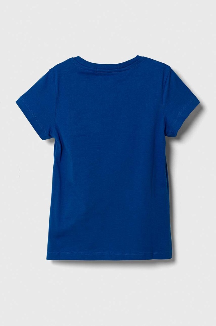 Детска памучна тениска Calvin Klein Jeans IG0IG01470.PPYY син AW23