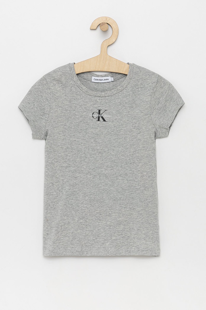 Calvin Klein Jeans gyerek pamut póló pamut szürke IG0IG01470.PPYY