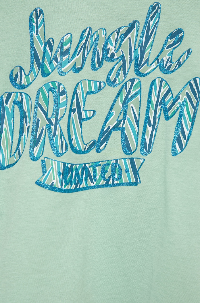 Dziewczynka United Colors of Benetton t-shirt bawełniany dziecięcy 3I1XC104O.G zielony