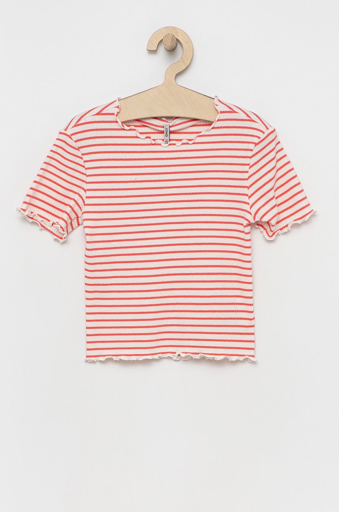 Kids Only t-shirt dziecięcy wzorzyste beżowy 15227401.CloudDanc1