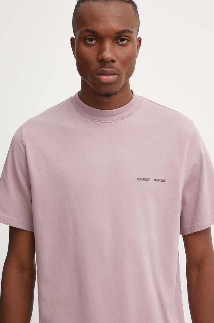 Samsoe Samsoe t-shirt bawełniany Norsbro M20300010 różowy