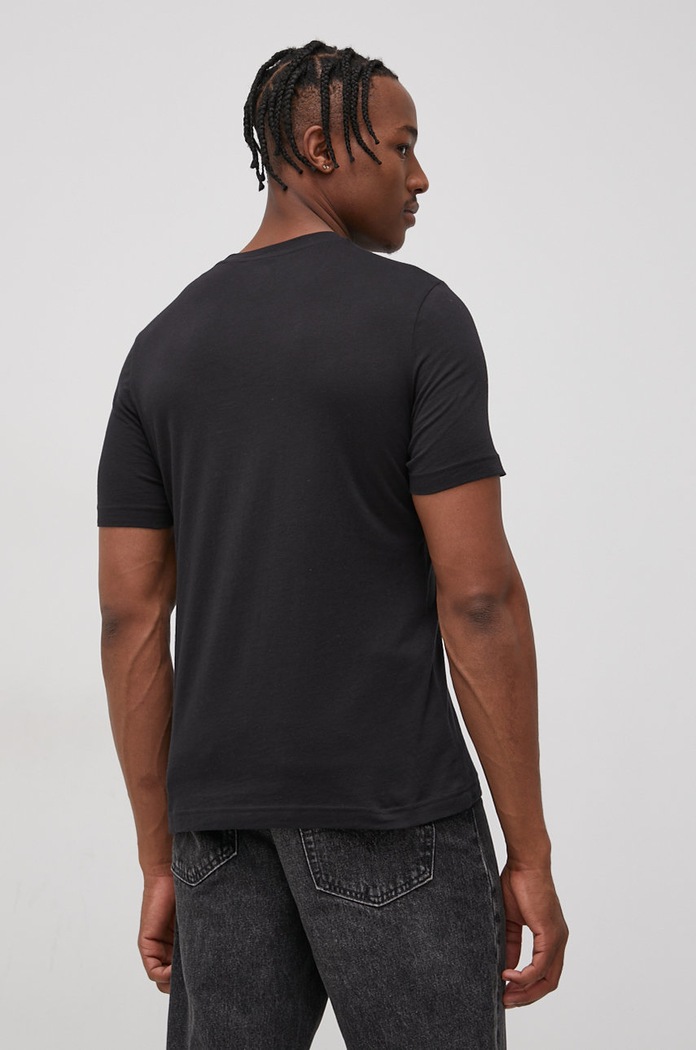 Reebok t-shirt bawełniany HD4000 czarny AW22